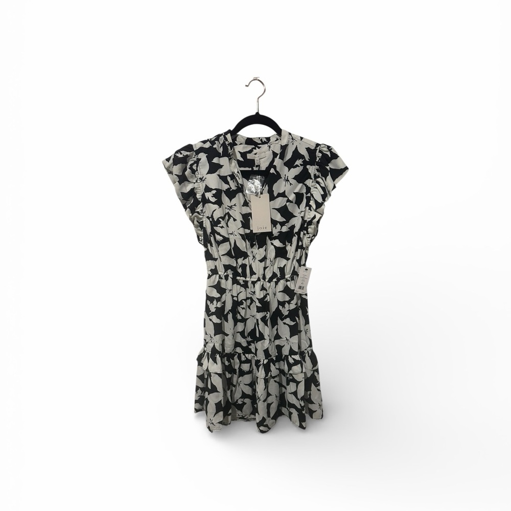 NWT Joie Black and white Floral Mini Dress size xxs